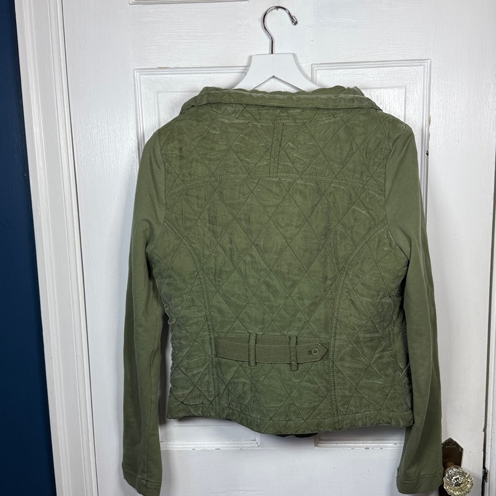 Anthropologie Marrakech Quilted Phoebe Jacket in Olive Green W2232 Sz S - Picture 9 of 10
